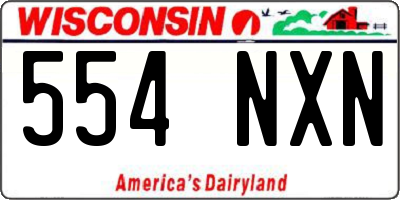WI license plate 554NXN
