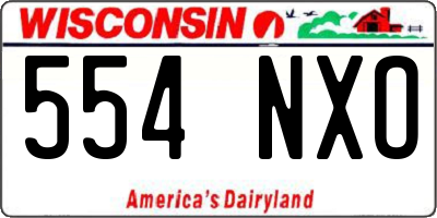 WI license plate 554NXO