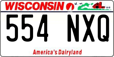 WI license plate 554NXQ