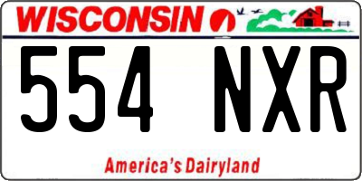 WI license plate 554NXR