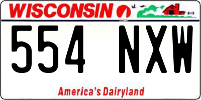 WI license plate 554NXW