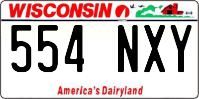 WI license plate 554NXY