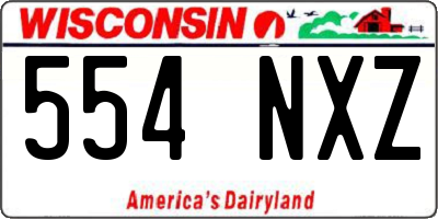 WI license plate 554NXZ