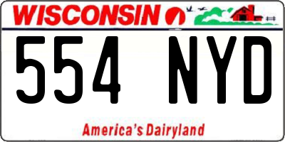 WI license plate 554NYD