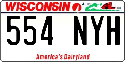WI license plate 554NYH