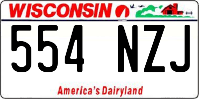 WI license plate 554NZJ