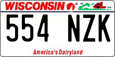 WI license plate 554NZK