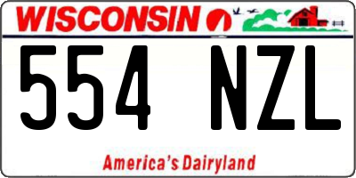 WI license plate 554NZL