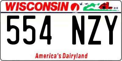 WI license plate 554NZY