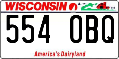 WI license plate 554OBQ