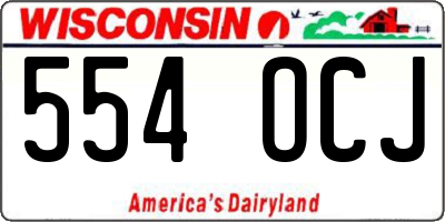 WI license plate 554OCJ