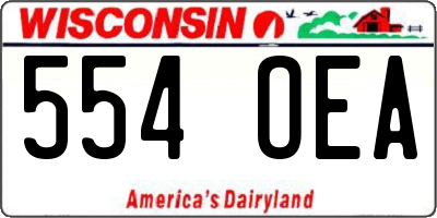 WI license plate 554OEA