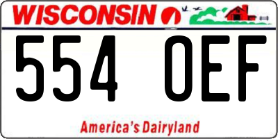 WI license plate 554OEF
