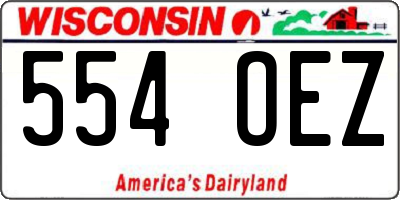 WI license plate 554OEZ