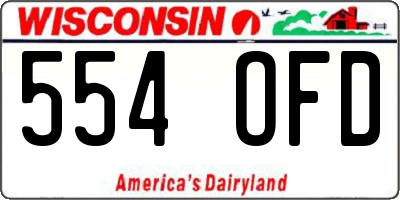 WI license plate 554OFD