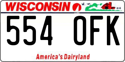 WI license plate 554OFK