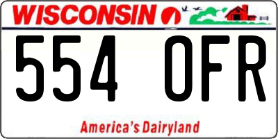 WI license plate 554OFR