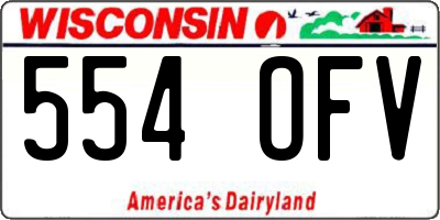 WI license plate 554OFV
