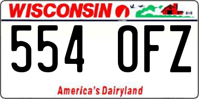 WI license plate 554OFZ