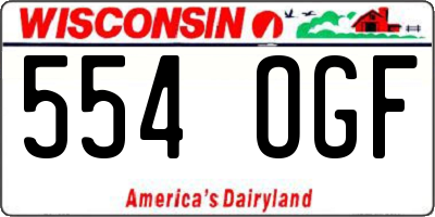 WI license plate 554OGF