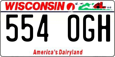WI license plate 554OGH