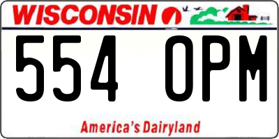 WI license plate 554OPM