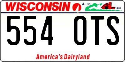 WI license plate 554OTS