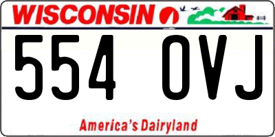WI license plate 554OVJ