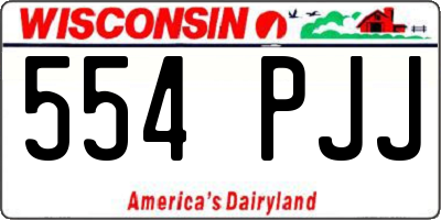 WI license plate 554PJJ