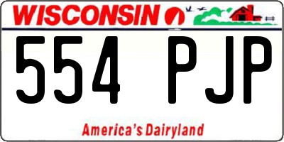 WI license plate 554PJP