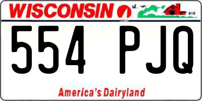 WI license plate 554PJQ