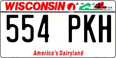 WI license plate 554PKH