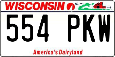 WI license plate 554PKW