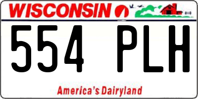 WI license plate 554PLH