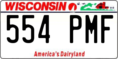 WI license plate 554PMF