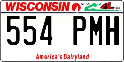 WI license plate 554PMH