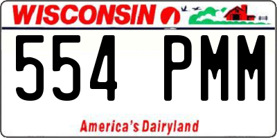 WI license plate 554PMM