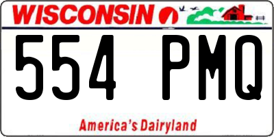 WI license plate 554PMQ