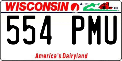 WI license plate 554PMU