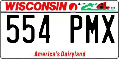 WI license plate 554PMX