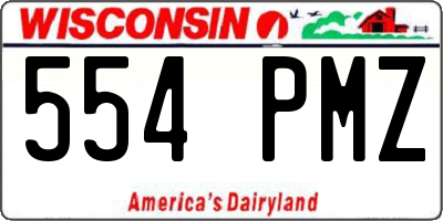 WI license plate 554PMZ