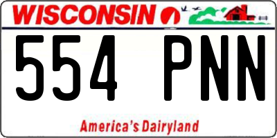 WI license plate 554PNN