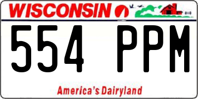 WI license plate 554PPM