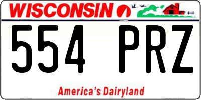WI license plate 554PRZ