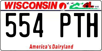 WI license plate 554PTH