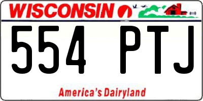 WI license plate 554PTJ