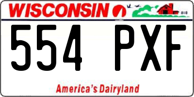 WI license plate 554PXF