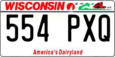 WI license plate 554PXQ