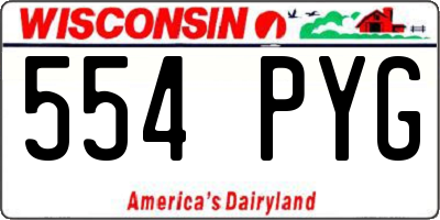 WI license plate 554PYG