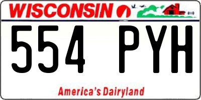 WI license plate 554PYH